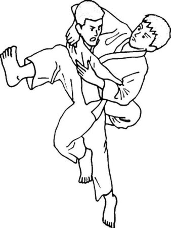 Раскраска каратист
