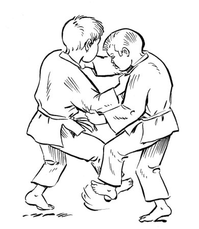 Раскраска дзюдо