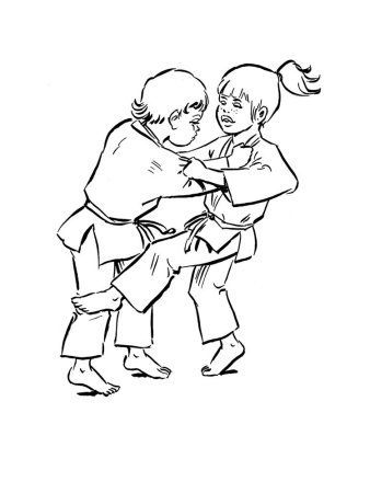 Раскраска дзюдо