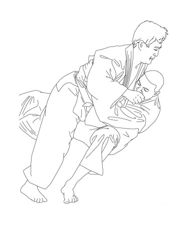 Раскраска борцы