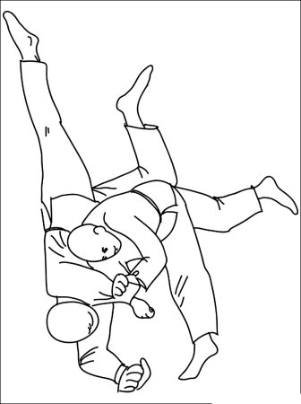 Раскраска дзюдо