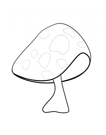 Мухомор раскраска для малышей