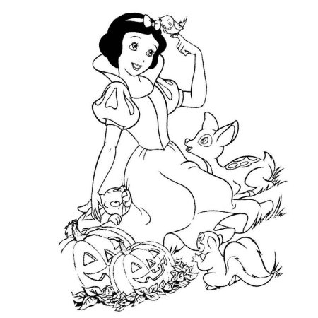 Белоснежка Дисней раскраска