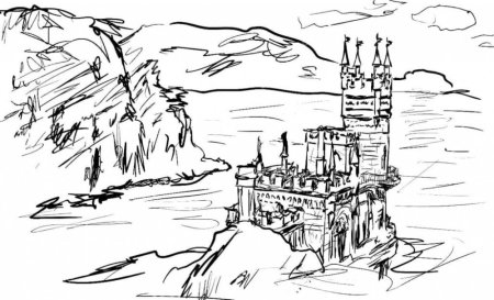 Ласточкино гнездо в Крыму чертежи