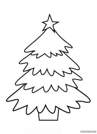 Елка раскраска