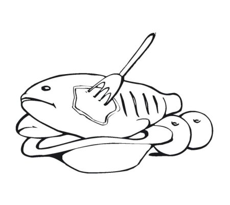 Блюда раскраска