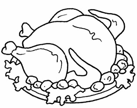 Блюдо раскраска для детей