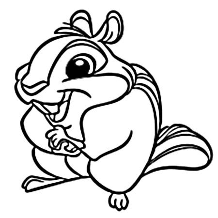 Бурундук раскраска для детей