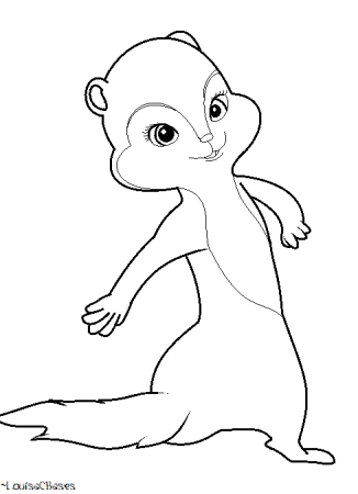 Раскраски Элвин и бурундуки Элеонора