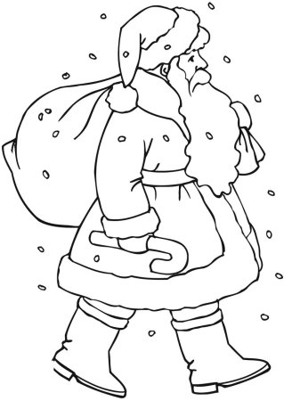 Санта Клаус раскраска
