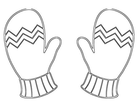 Раскраска. Рукавичка