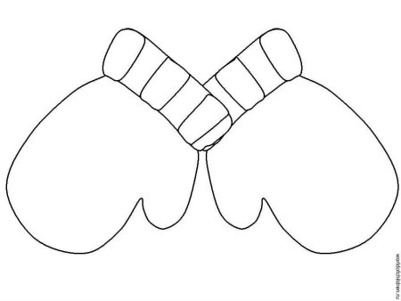 Раскраска. Рукавичка