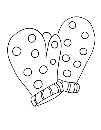 Раскраска. Рукавичка