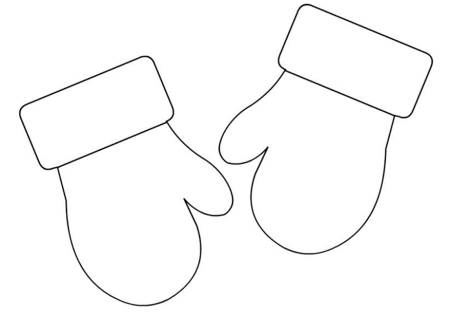 Рукавички раскраска