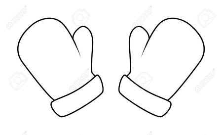 Рукавички раскраска