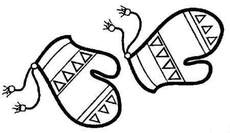 Варежки раскраска