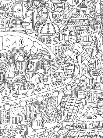 Разукрашка сложная