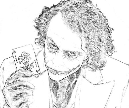 Джокер хит Леджер раскраска