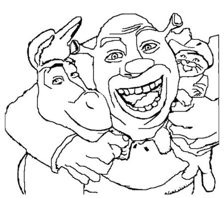 Шрек раскраска