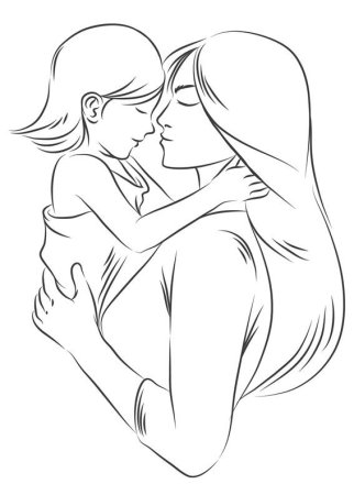 Мама раскраска для детей