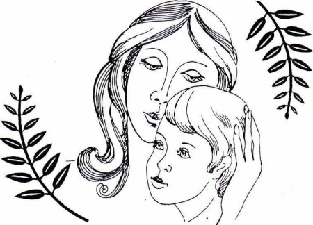 Раскраска Барби с дочкой