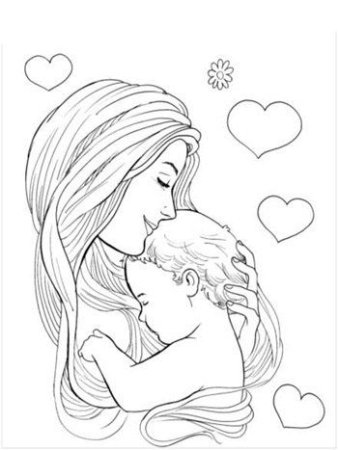 Семья раскраска для детей