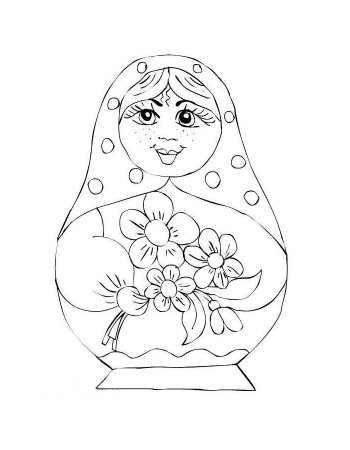 Полхов-Майданская Матрешка раскраска