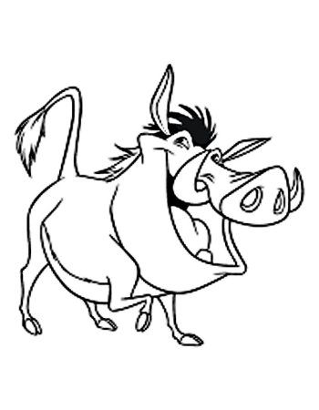 Раскраска кабанчик