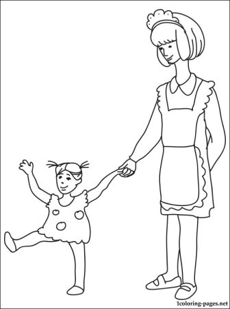 Профессия воспитатель раскраска для детей