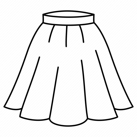 Юбка раскраска для детей