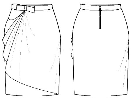 Юбка трафарет для детей