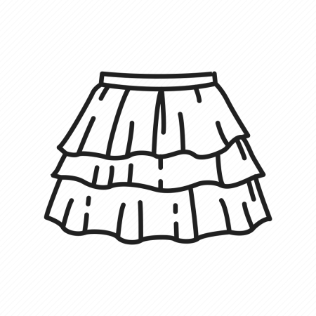 Юбка раскраска для детей