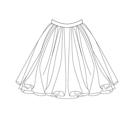 Эскизы пышных юбок