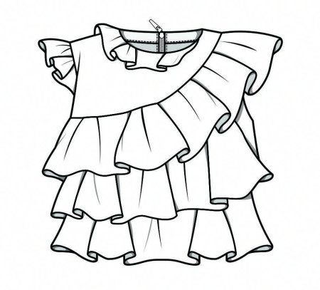 Юбка раскраска