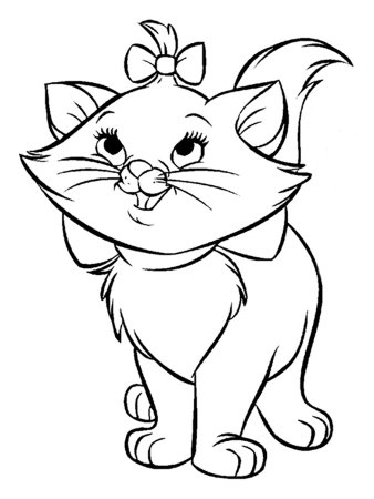 Кошки. Раскраска