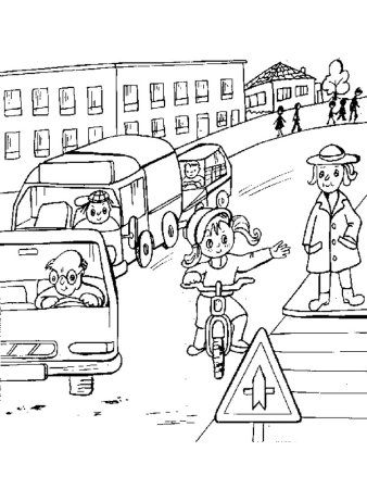 Раскраски по ПДД для детей