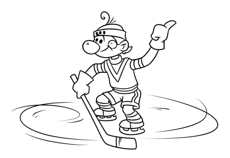 Раскраски хоккей КХЛ вратарь