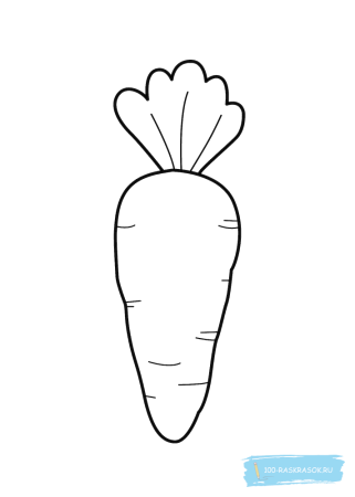 Морковь раскраска для детей