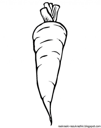 Морковь для раскрашивания для детей