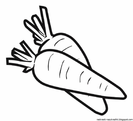 Морковка раскраска для детей