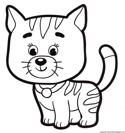Кошки. Раскраска