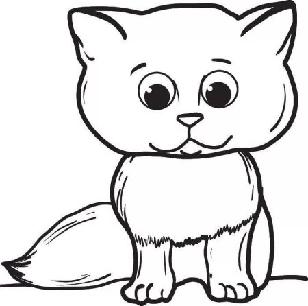 Кошки. Раскраска