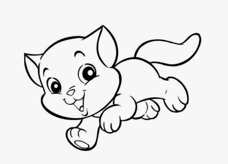 Раскраска для детей 3 лет кошечка