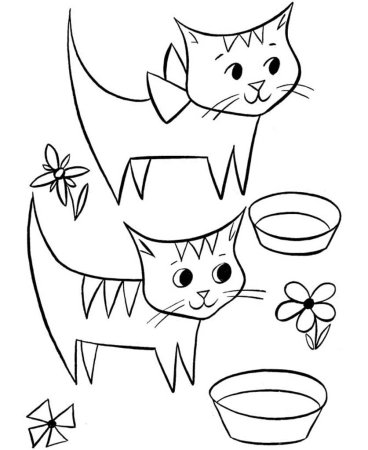 Раскраска кошечка