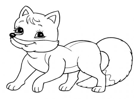 Лисичка раскраска для детей