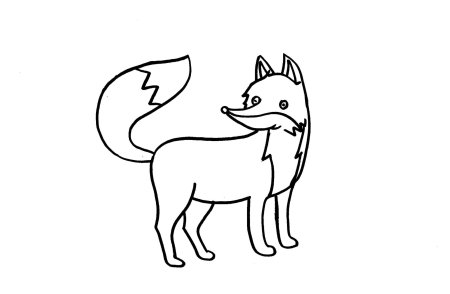 Лиса раскраска для детей