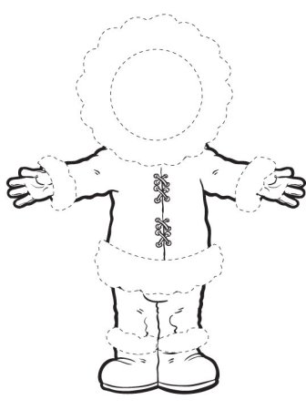Эскимос раскраска для детей