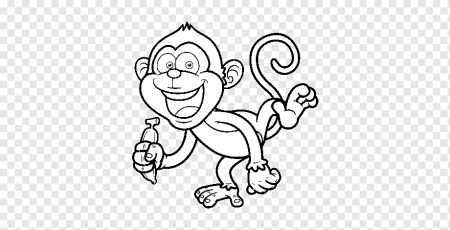 Обезьянка раскраска