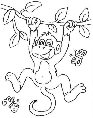 Обезьяна для раскрашивания