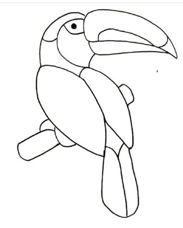 Тукан раскраска